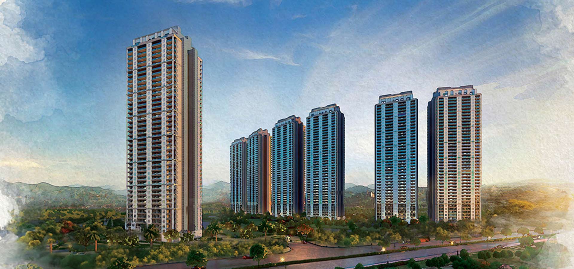 Dlf privana south gurugram highrise building viwe